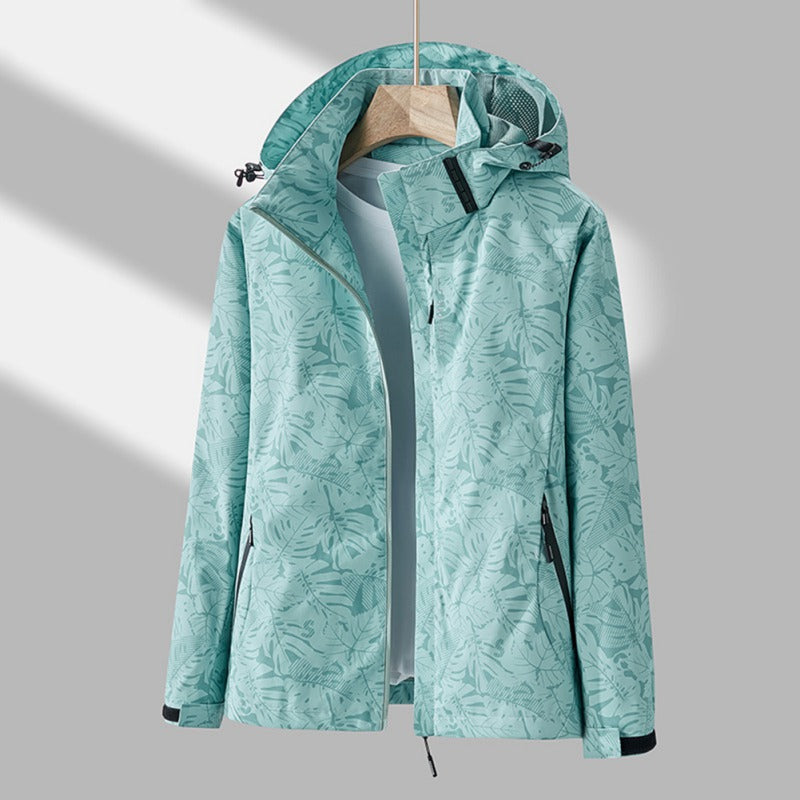 Élégant manteau d'hiver pour femme avec un superbe imprimé