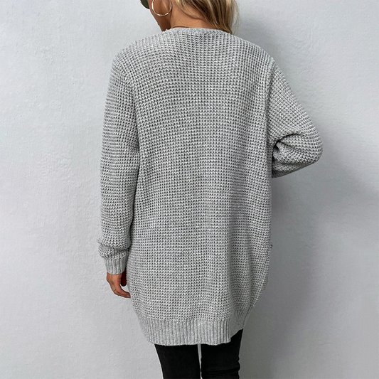 Damen Strickjacke Mit Taschen Modern - IdealeKleiden