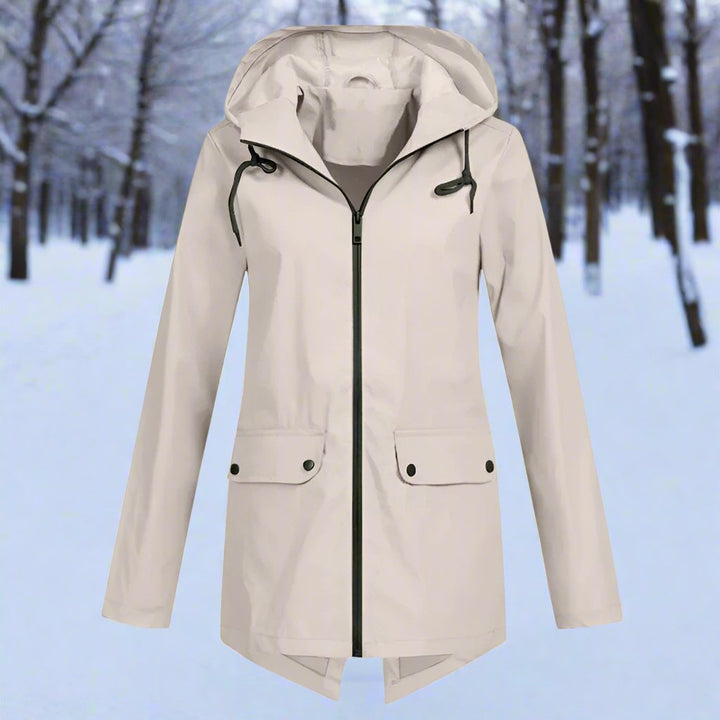 Veste de pluie imperméable à capuche, longueur cuisse