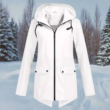 Veste de pluie imperméable à capuche, longueur cuisse
