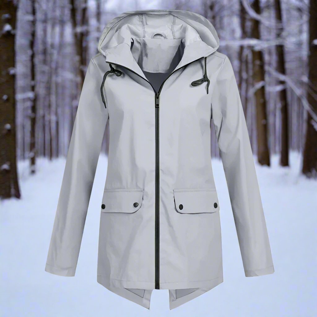 Veste de pluie imperméable à capuche, longueur cuisse
