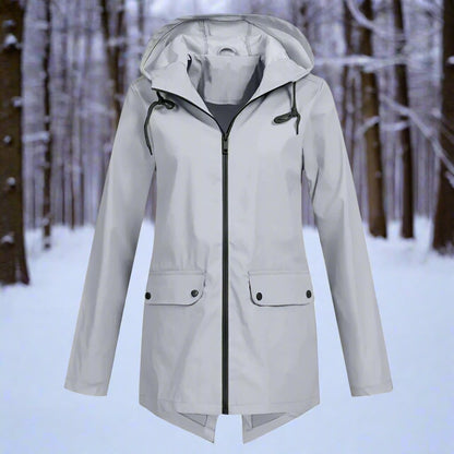 Veste de pluie imperméable à capuche, longueur cuisse