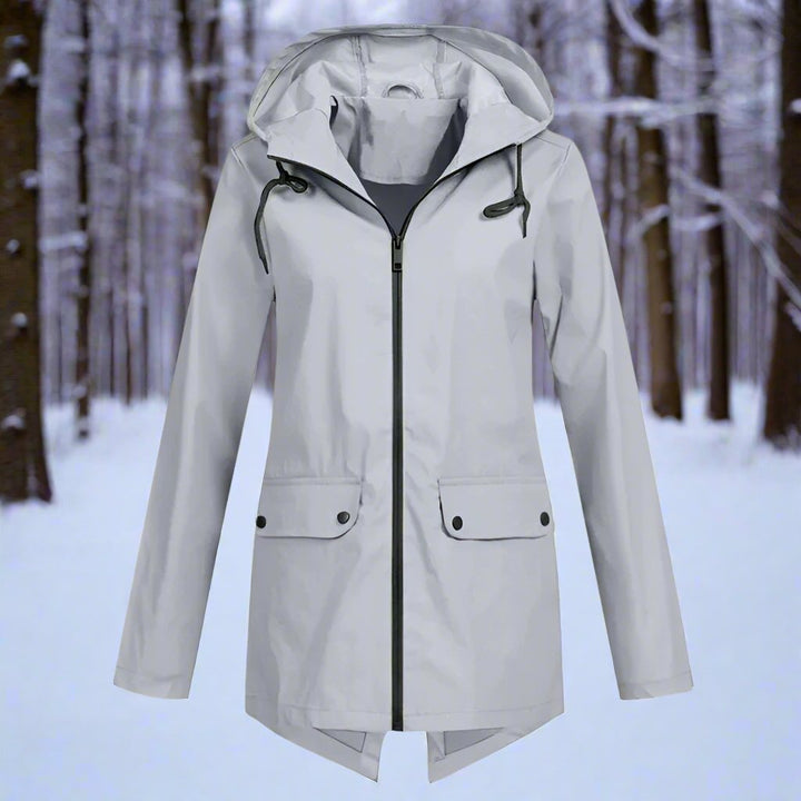 Veste de pluie imperméable à capuche, longueur cuisse
