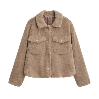 Veste courte femme polaire douce