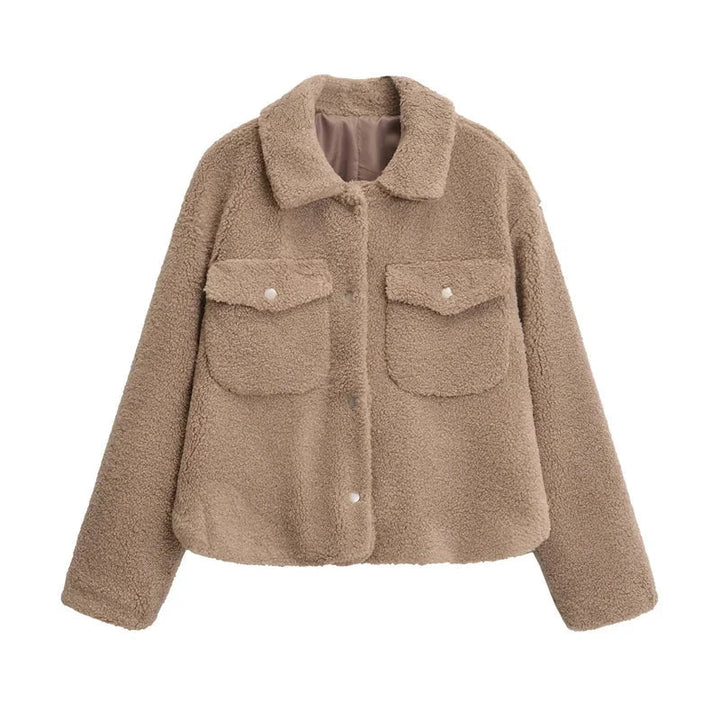 Veste courte femme polaire douce