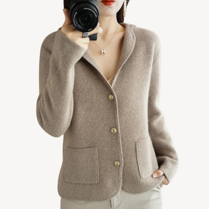 Cardigan en laine pour femmes boutons élégants