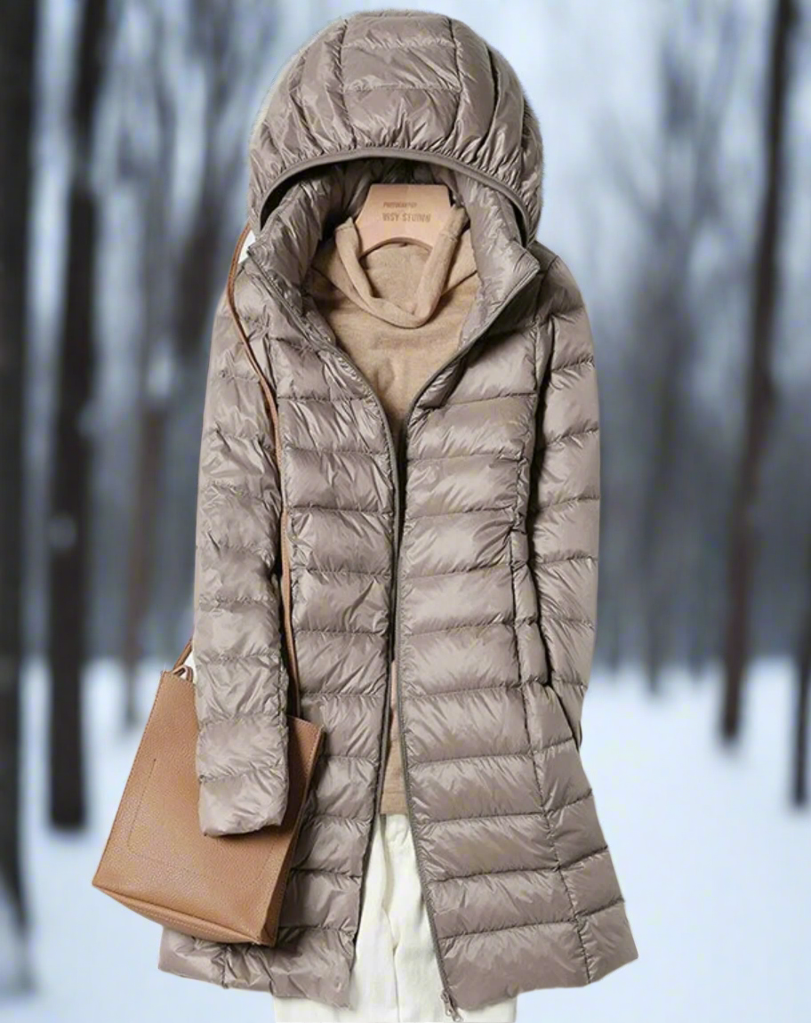Manteau d'hiver élégant pour femme, légèrement doublé