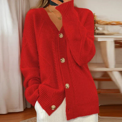 Gilet doux en maille pour femme
