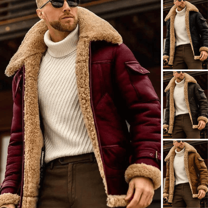 Stylische Lederjacke Herren Modell - IdealeKleiden