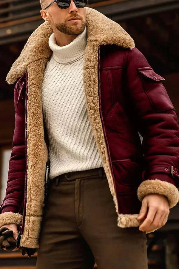 Blouson en cuir élégant pour homme