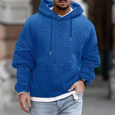 Sweat à capuche pour homme en grosse maille, chaud et confortable