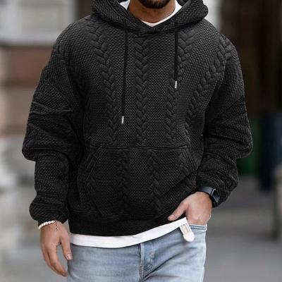 Sweat à capuche pour homme en grosse maille, chaud et confortable