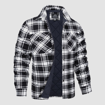Veste matelassée à carreaux pour homme, coupe moderne