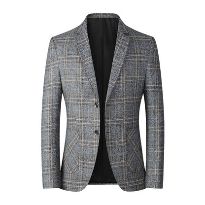 Herren Blazer Karierter Eleganter Einreihig - IdealeKleiden