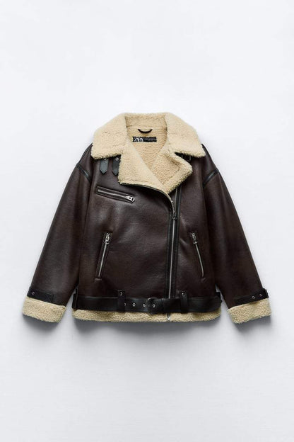 Veste homme mode avec revers en similicuir