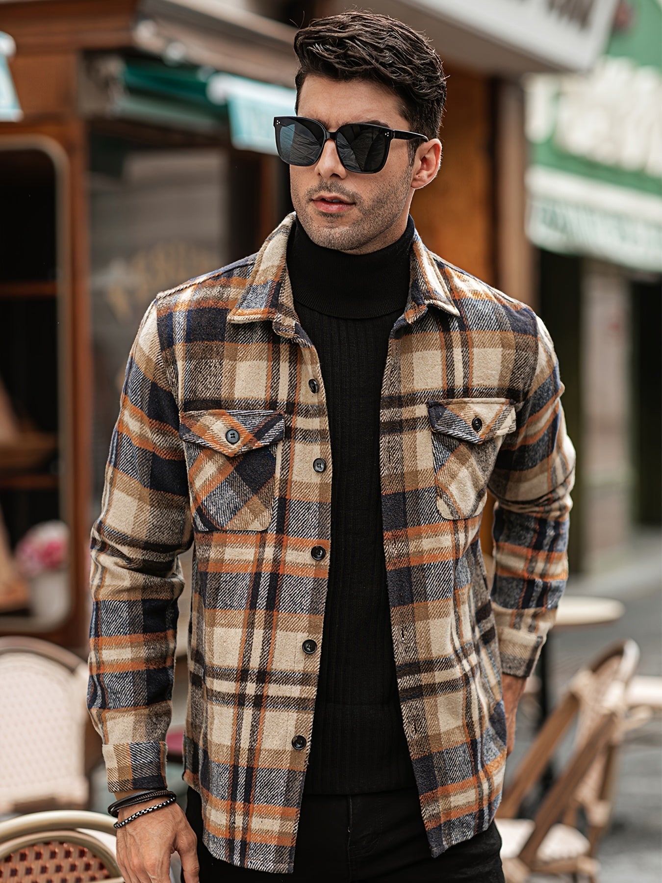 Chemise homme manches longues moderne
