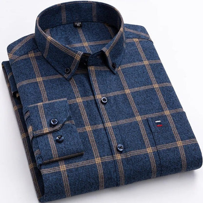Elegantes Herren-Karohemd Langarm - IdealeKleiden