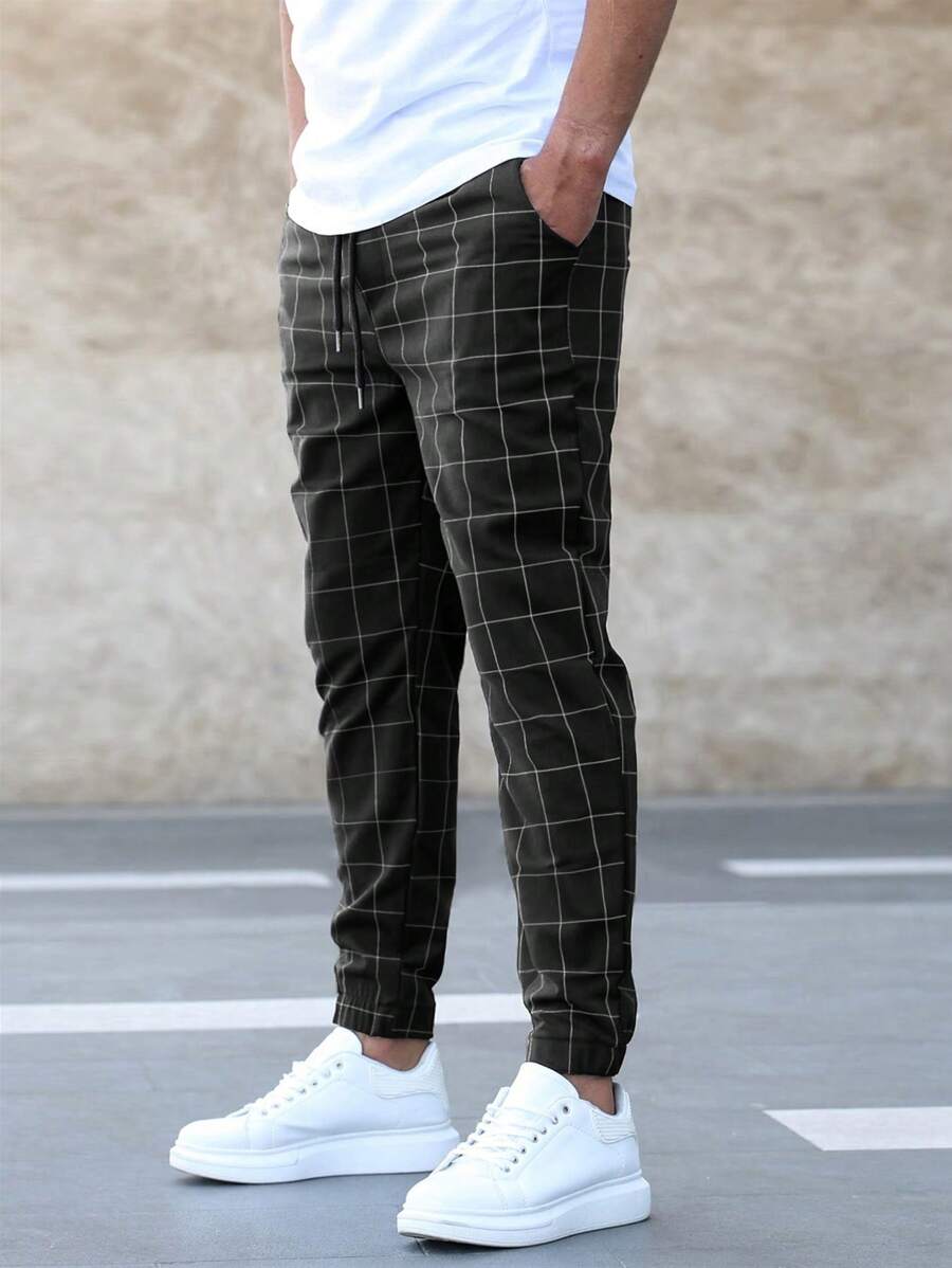 Pantalon de jogging élastique pour homme avec cordon de serrage