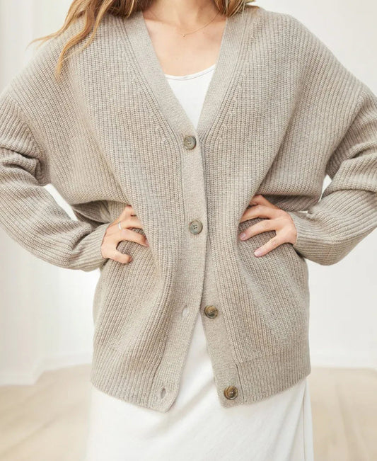 Damen Cardigan Oversized Herbst Modell - IdealeKleiden