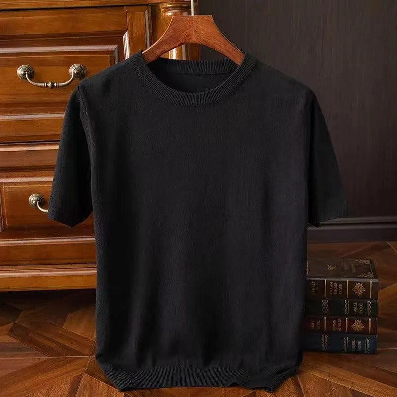 T-shirt en cachemire à manches courtes pour homme