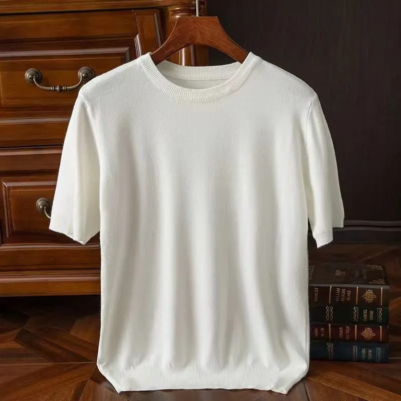 T-shirt en cachemire à manches courtes pour homme