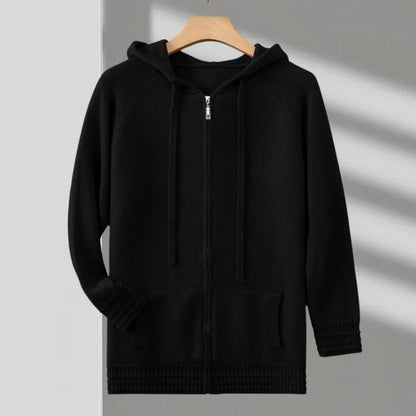 Sweat-shirt à capuche zippé tendance pour femme
