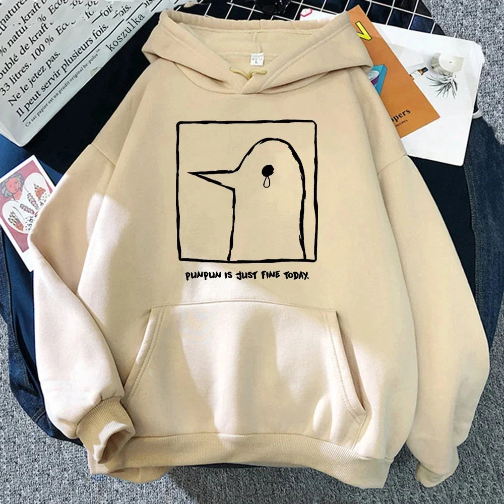Stylische Hoodie Punpun Grafik - IdealeKleiden