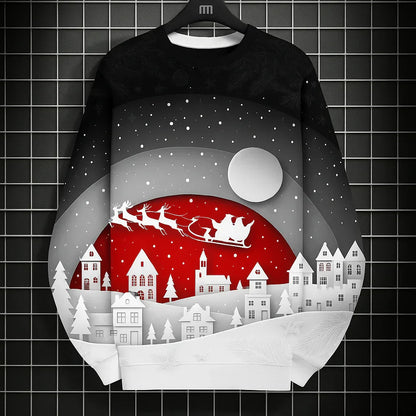 Sweat-shirt de Noël homme - Confortable & Imprimé 3D Unique