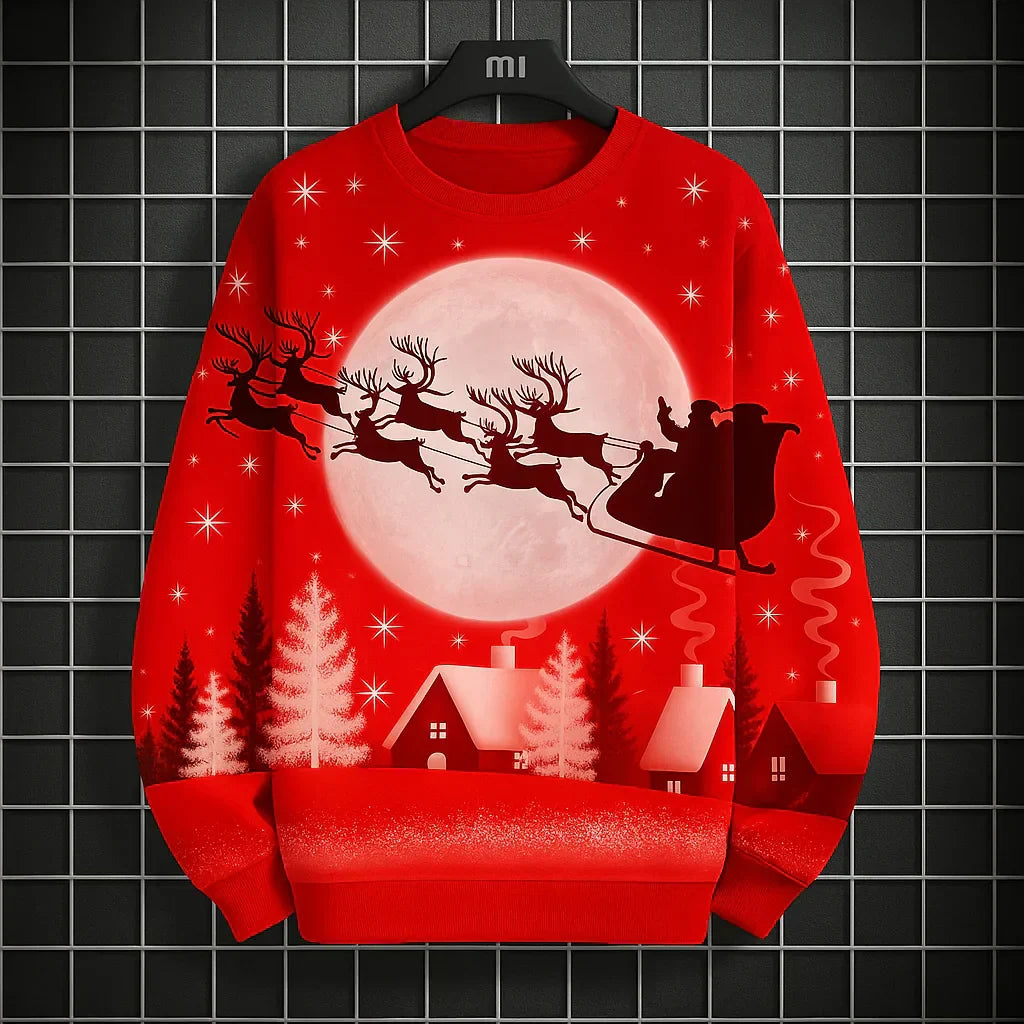 Sweat-shirt de Noël homme - Confortable & Imprimé 3D Unique