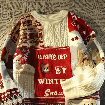 Pull de Noël Manches Longues Chaud Élégant