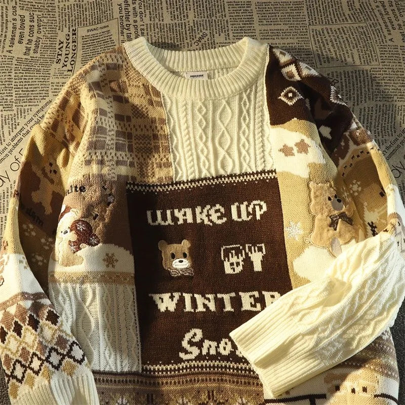 Pull de Noël Manches Longues Chaud Élégant