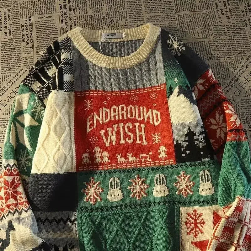 Pull de Noël Manches Longues Chaud Élégant