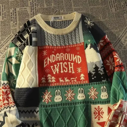 Pull de Noël Manches Longues Chaud Élégant