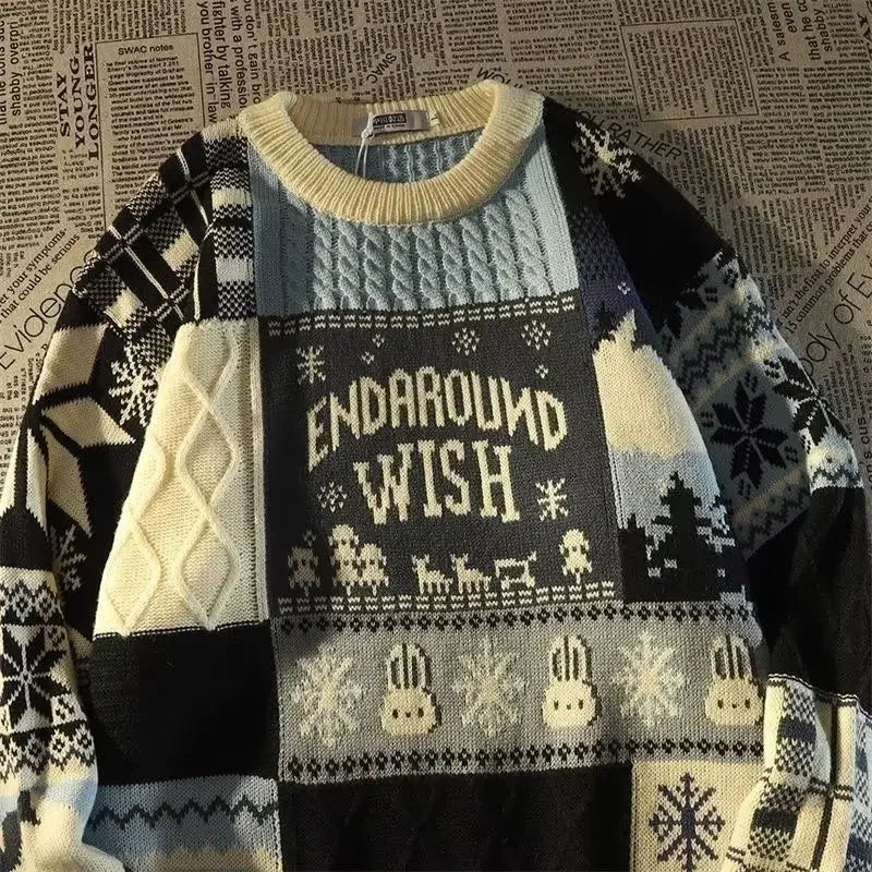 Weihnachtspullover Langarm Warm Stylisch - IdealeKleiden