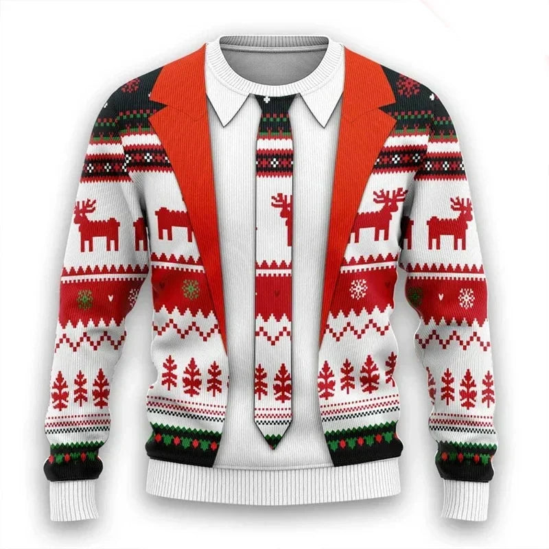 Pull de Noël Design 3D Chaud & Élégant