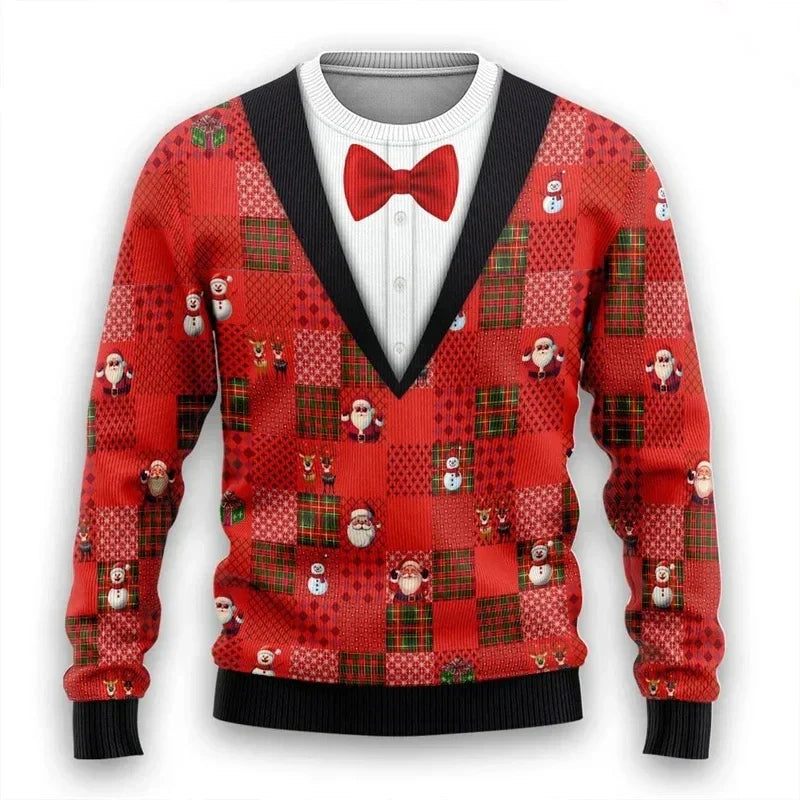 Pull de Noël Design 3D Chaud & Élégant