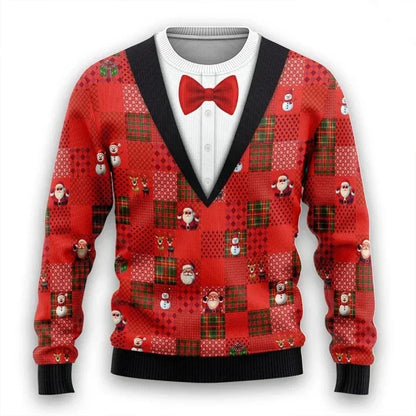 Pull de Noël Design 3D Chaud & Élégant