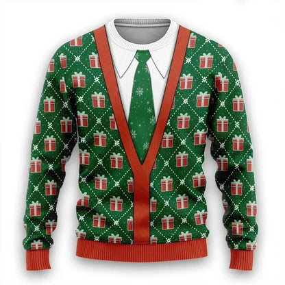 Pull de Noël Design 3D Chaud & Élégant