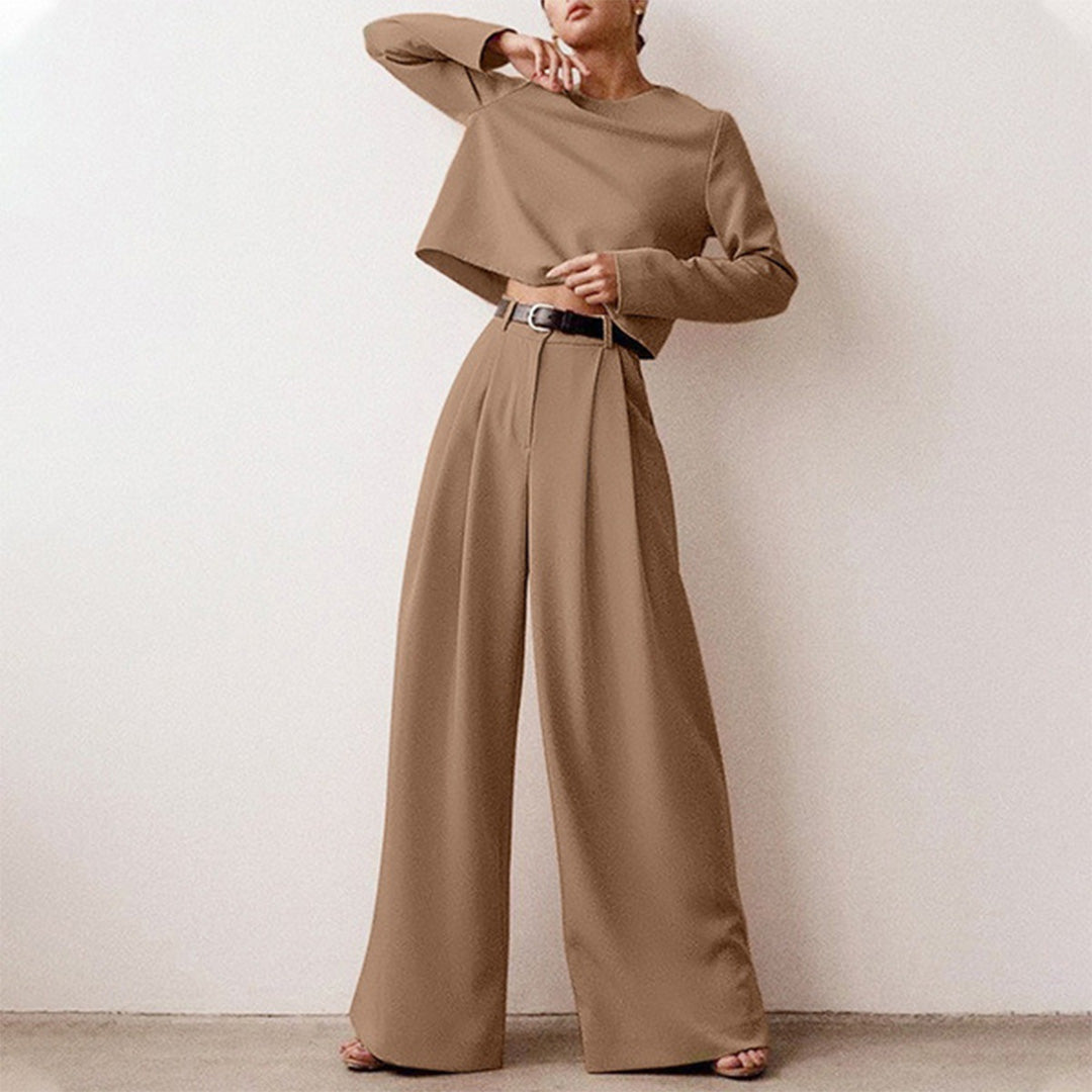 Ensemble pantalon et haut à manches longues pour femme
