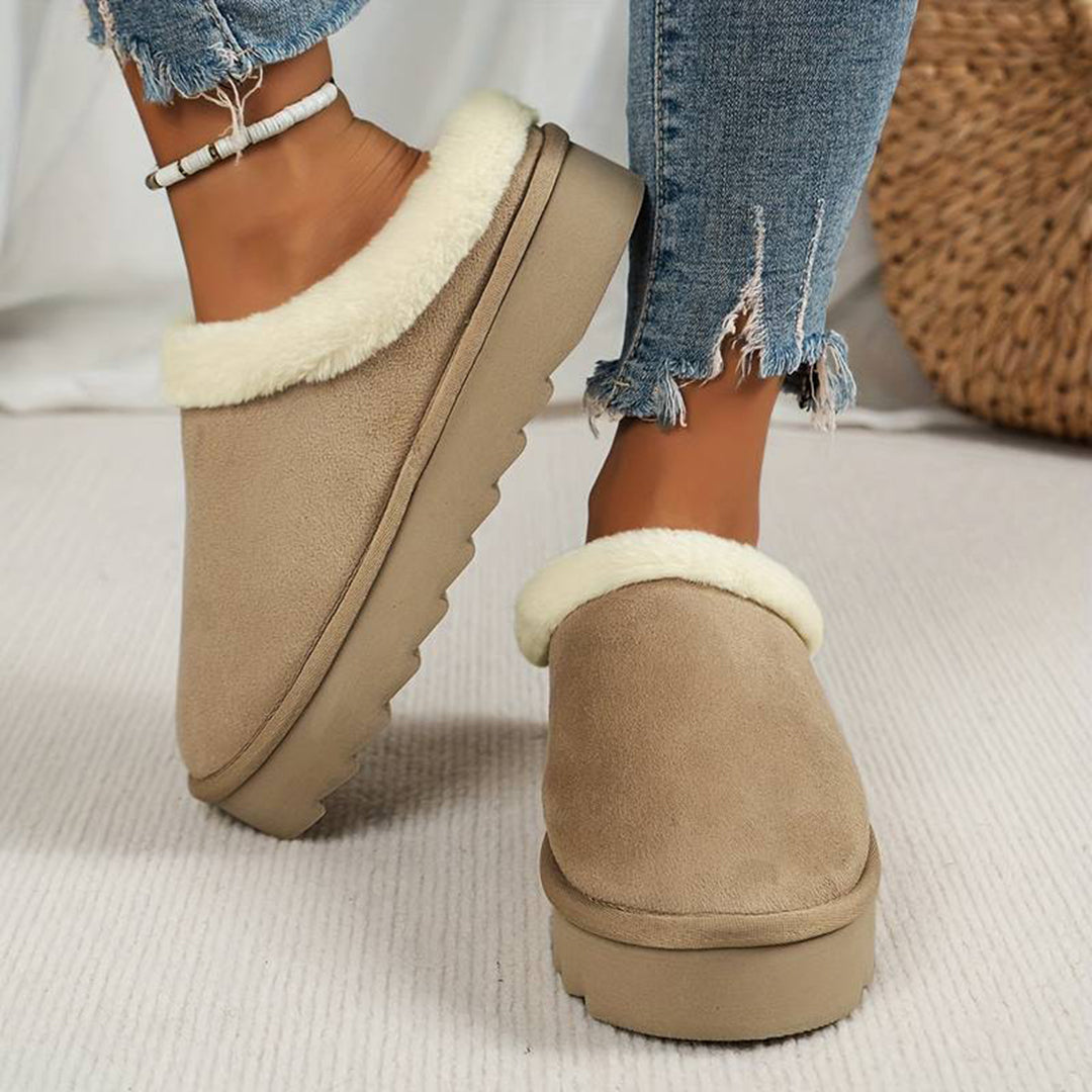 Élégantes pantoufles en laine pour femmes Qualité de luxe