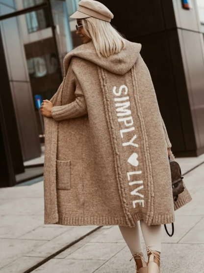 Cardigan Doux et Chaud Long à Capuche