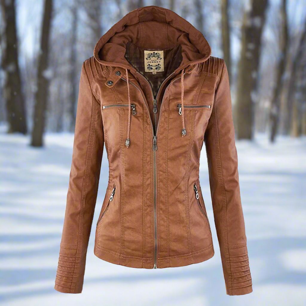Blouson de motard slim en similicuir