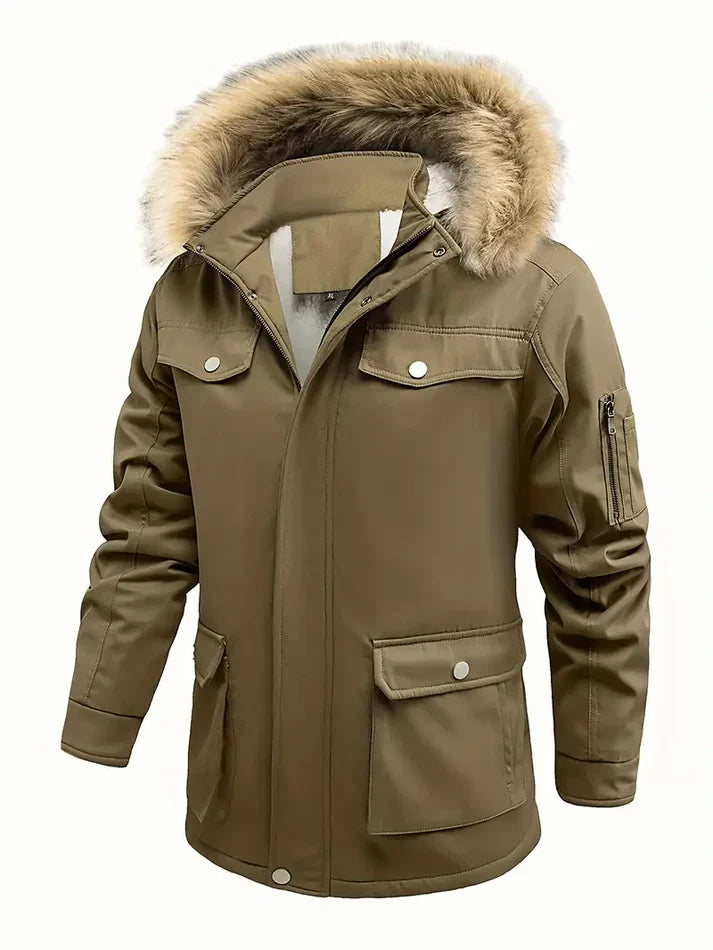 Robuste Herrenjacke Sherpa Fleece Isoliert - IdealeKleiden