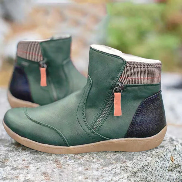 Kirsti - Warme Lederstiefel Winter - IdealeKleiden