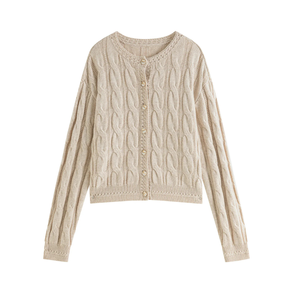 Gilet pour femme Motif torsadé Élégant