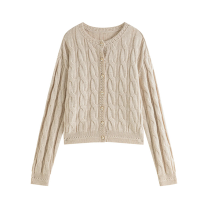 Gilet pour femme Motif torsadé Élégant