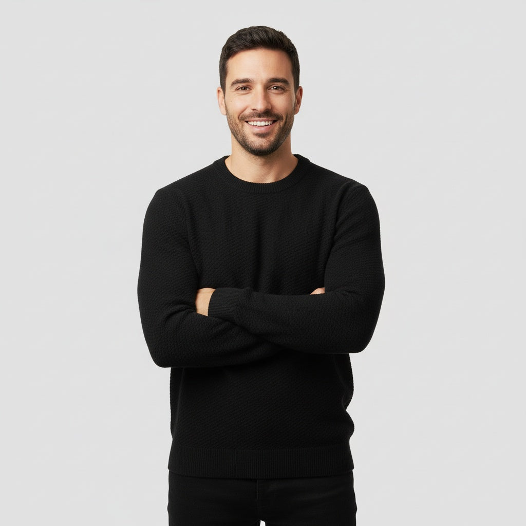 Pull en maille douce à col rond pour femme