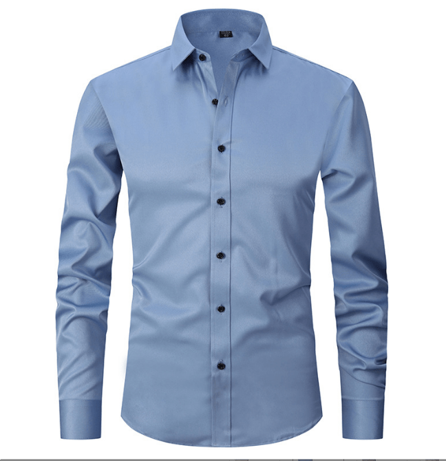 Chemise slim fit à manches longues infroissable pour homme