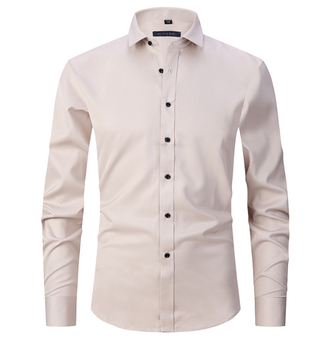 Chemise slim fit à manches longues infroissable pour homme