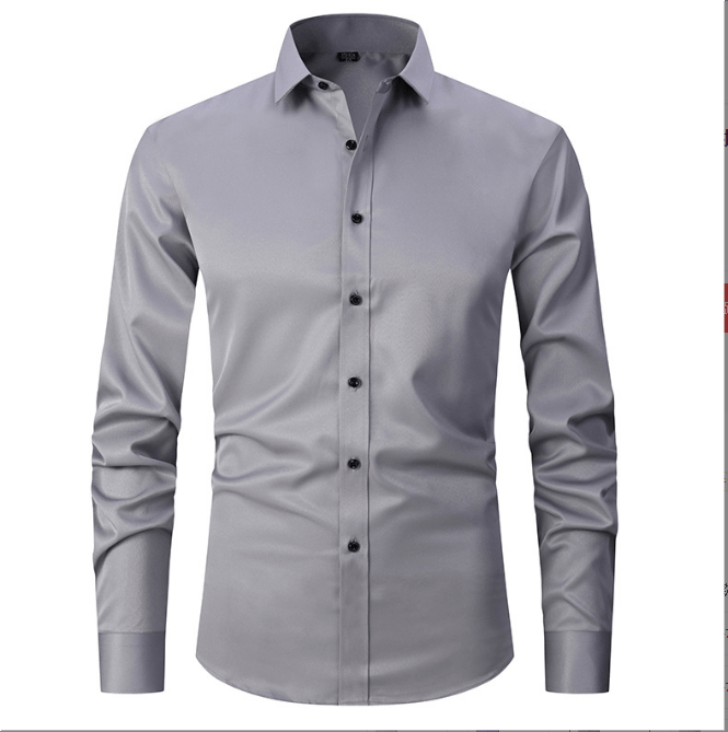 Chemise slim fit à manches longues infroissable pour homme